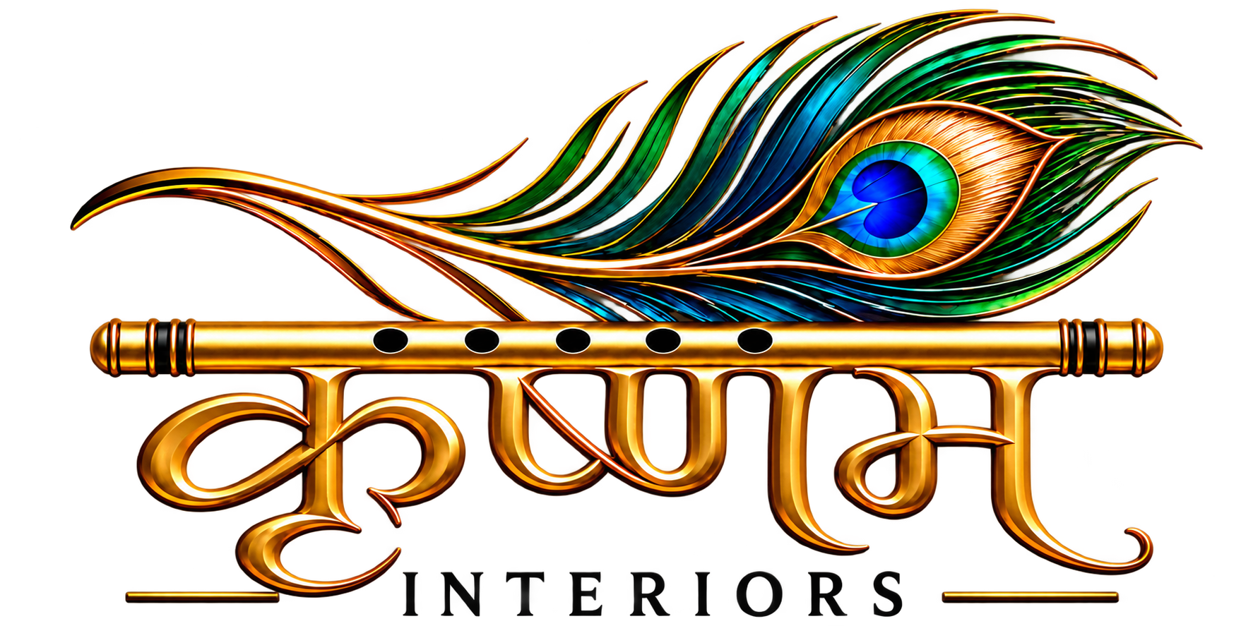 Krishnam Interiors — original Hindi wordmark